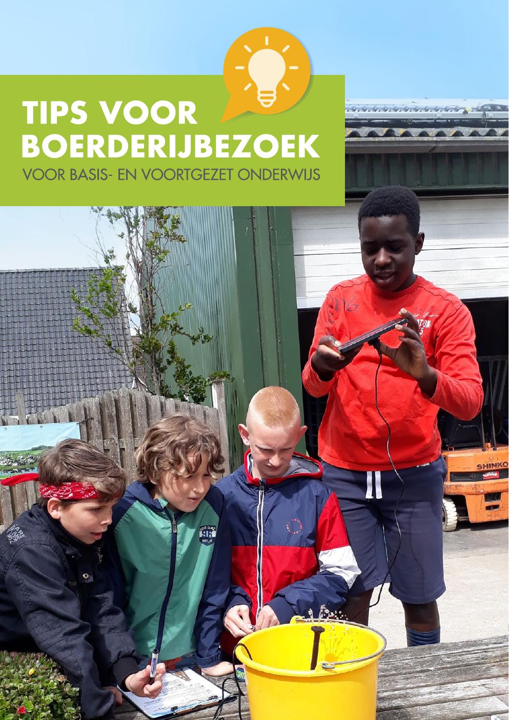 Voorkant van de brochure Tips voor boerderijeducatie